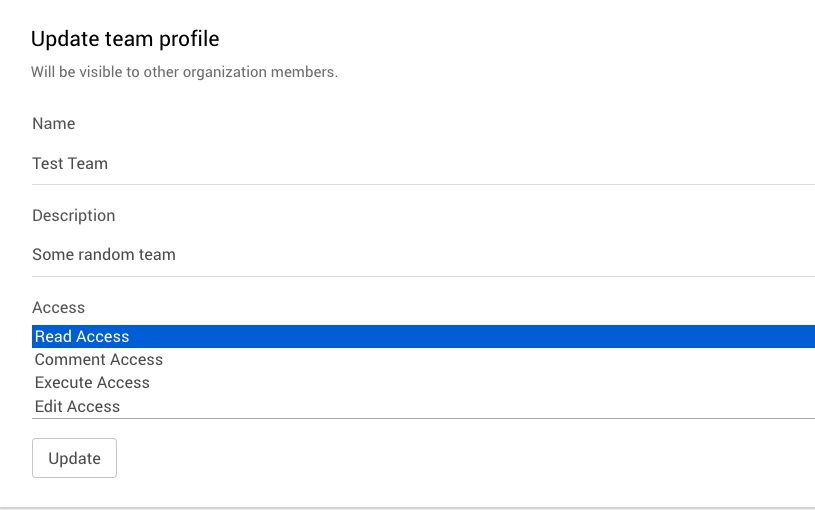 Team Permissions